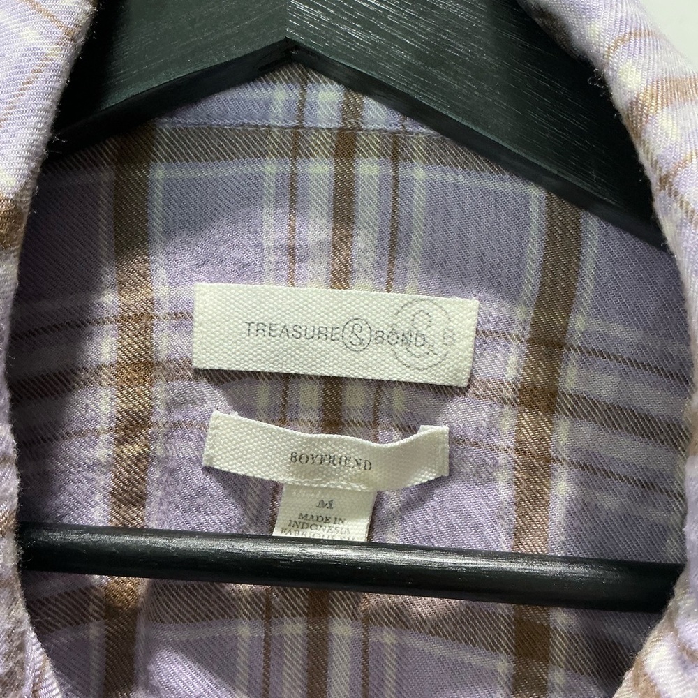 Treasure & Bond Plaid Boyfriend Shirt - Picture 4 of 4